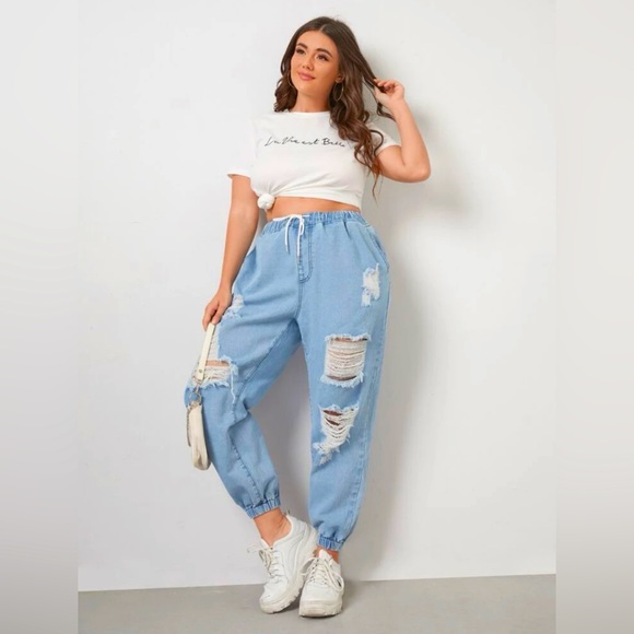 ripped jogger jeans - Picture 1 of 2